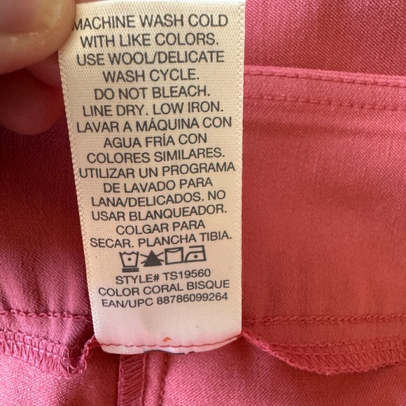 Terra & Sky Womens Pull On Stretchy Casual Dress Trouser Pant Coral 3X Office - Picture 5 of 11